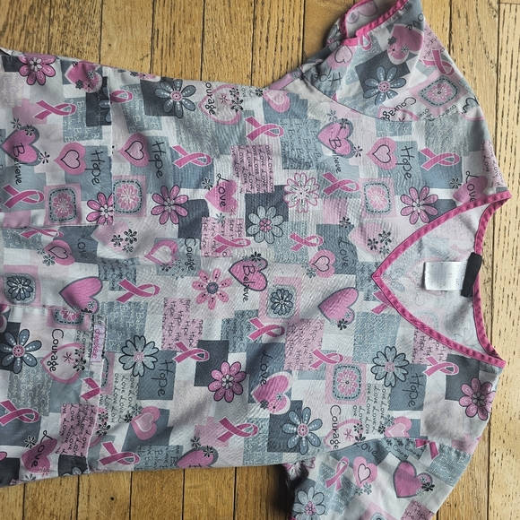 Pink, cancer scrub set - Picture 5 of 7